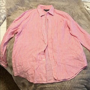 Polo by Ralph Lauren Pink Striped Casual Shirt